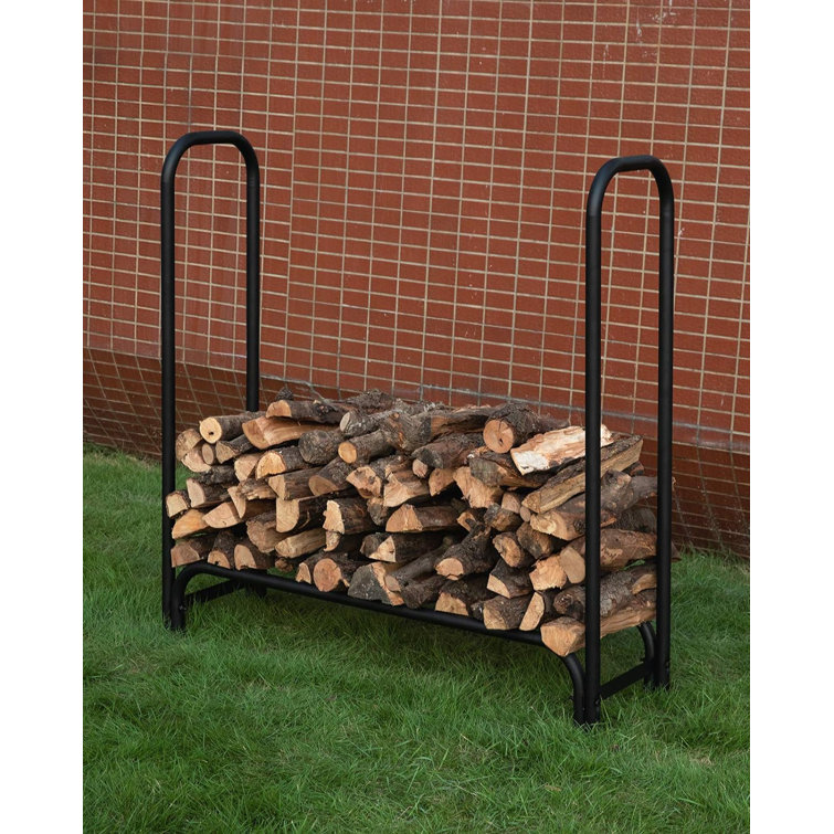 4 ft firewood rack best sale with cover